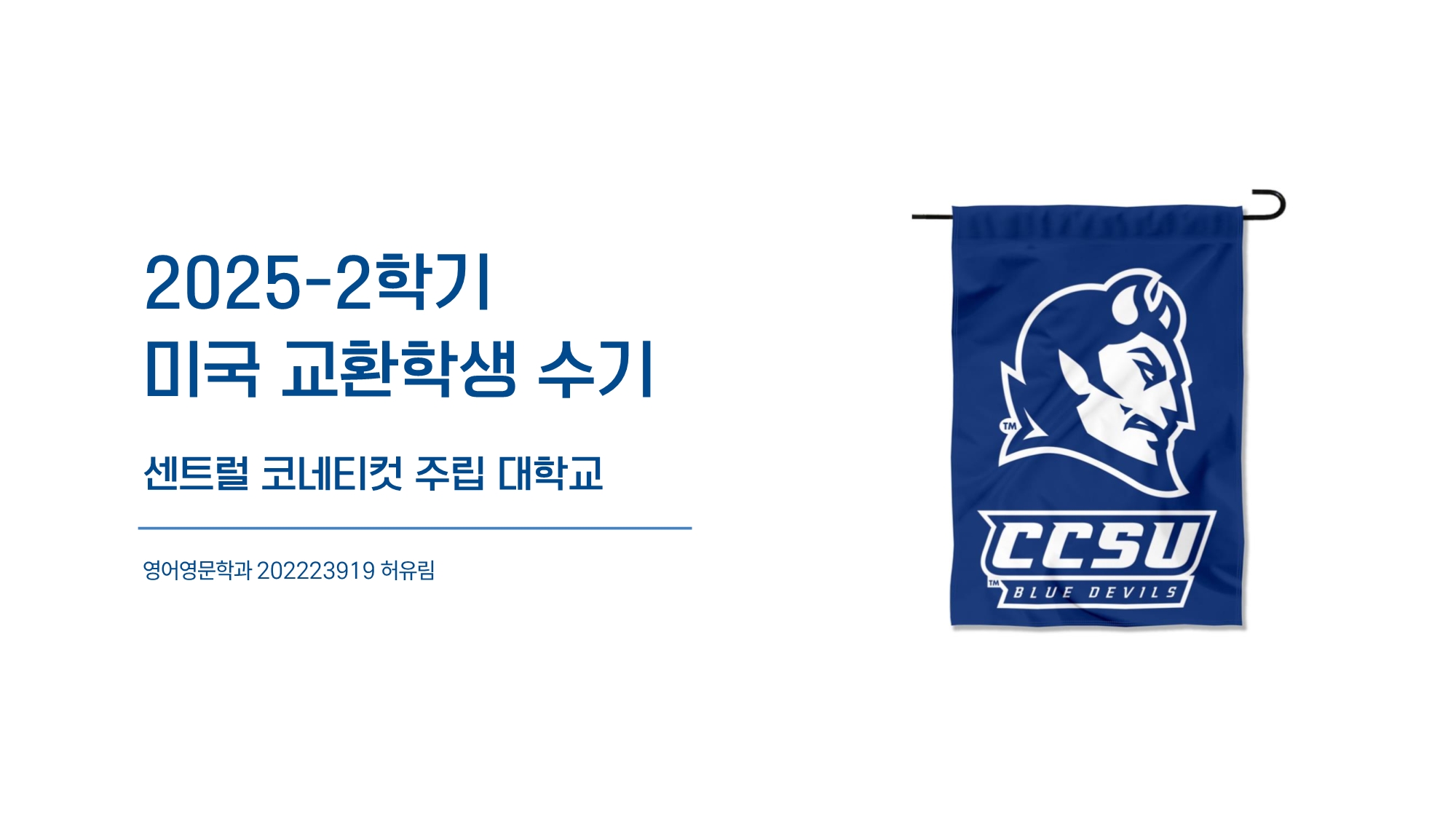 [교환학생 수기] 2025-2학기 미국 센트럴 코네티컷 주립 대학교 (22학번 허유림) 대표이미지